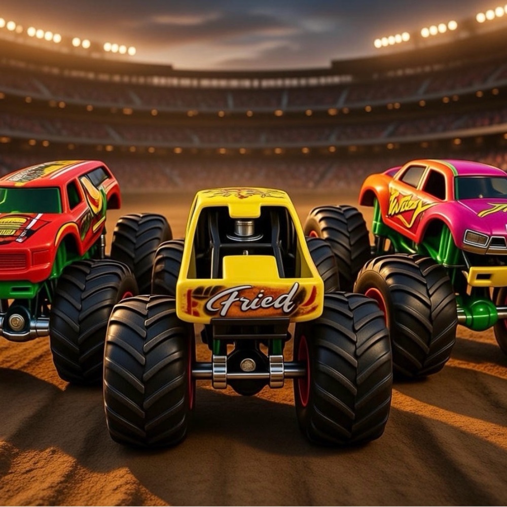 Hot Wheels Monster Truck Toy Set of 3 #M2